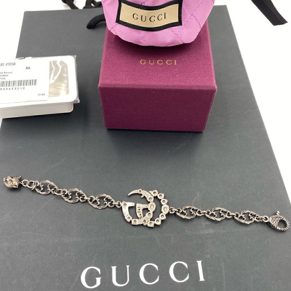 SOLD!!!!!! Authentic Gucci double G Crystal bracelet made in Italy - Picture 8 of 8